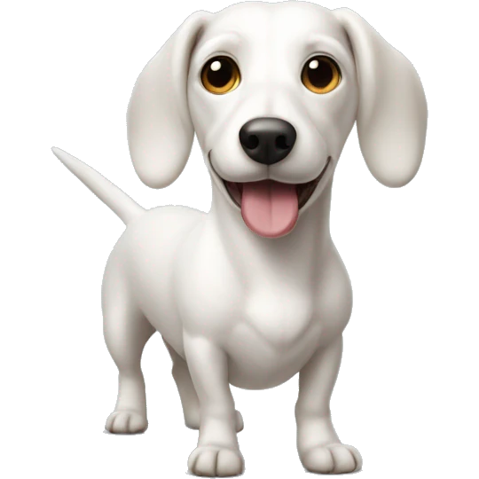 White wiener dog  emoji