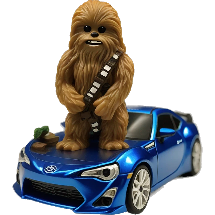 Hot wheel furry Chewbacca Toyota 86 blueberry furry finish all ,chrome wheels  emoji