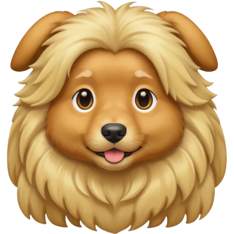 dog with long blonde hair emoji