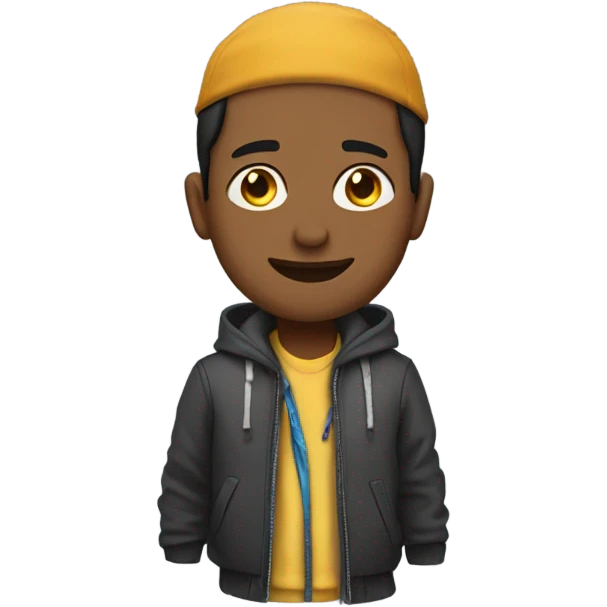 Jaat wearing a jacket emoji