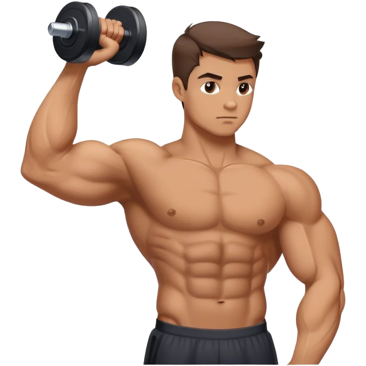 bicep side view holding a dumbbell emoji