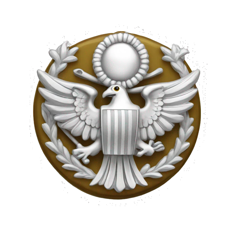 Silver Colonel Rank Insignia emoji