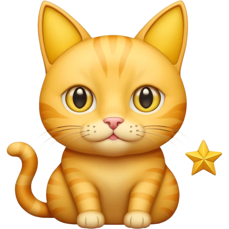 گربه ای زرد با چشم های ستاره ای emoji