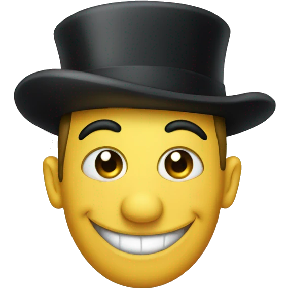CAYMAN SMILING WITH A TOP HAT emoji