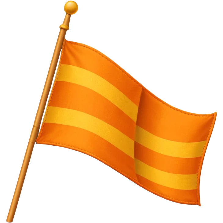 I want a flag emoji 🚩🚩 like this but flag should be orange don't change shape just change color emoji