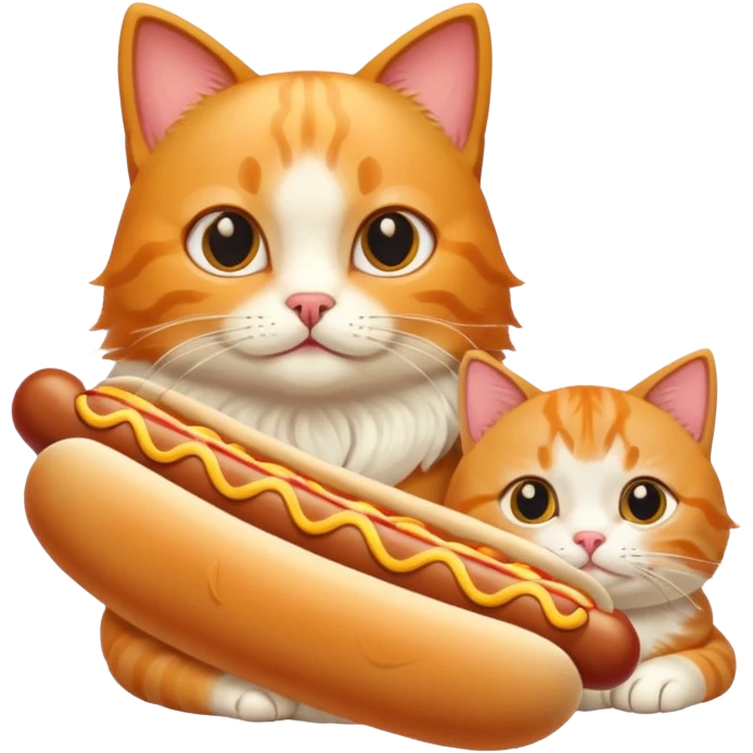 Hot dog and cat emoji