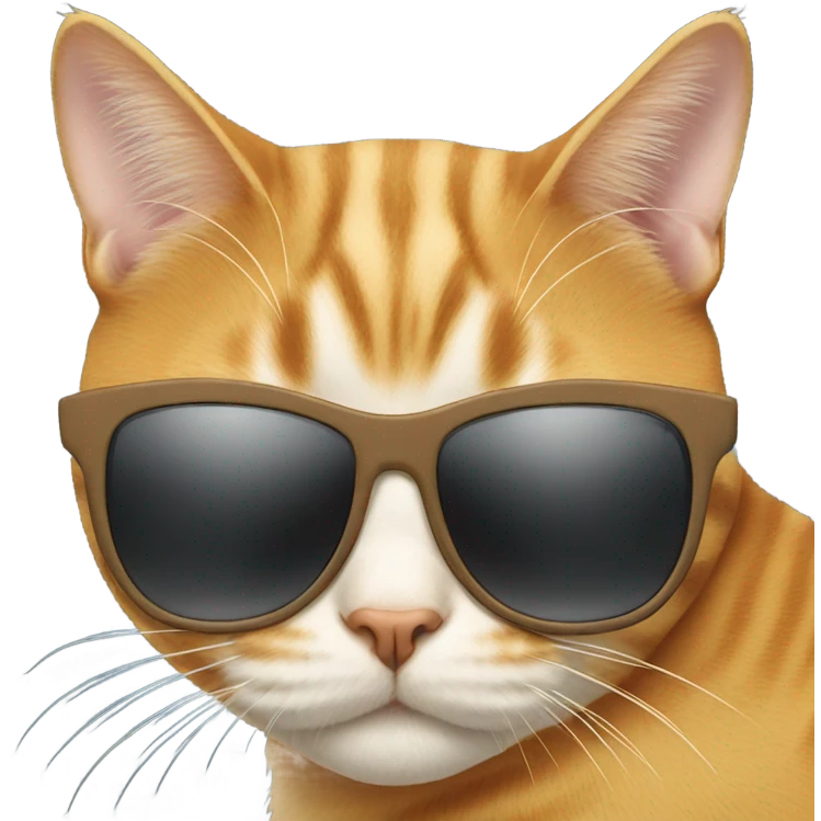 Cat with sunglasses emoji