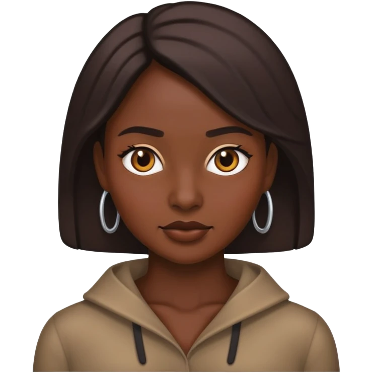 Woman with dark skin emoji