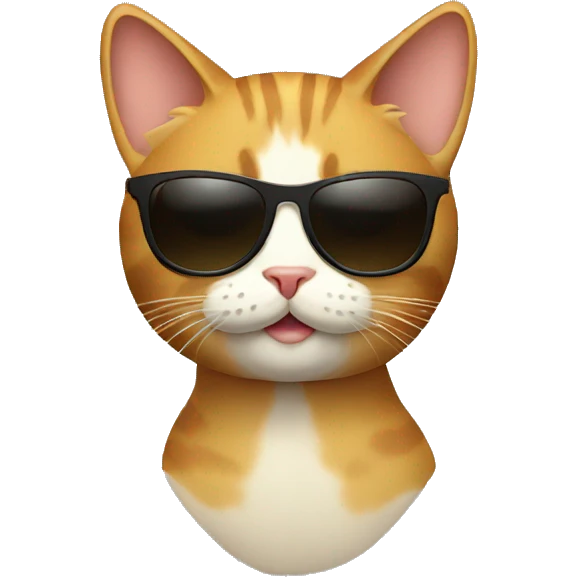 Cat with sunglasses emoji