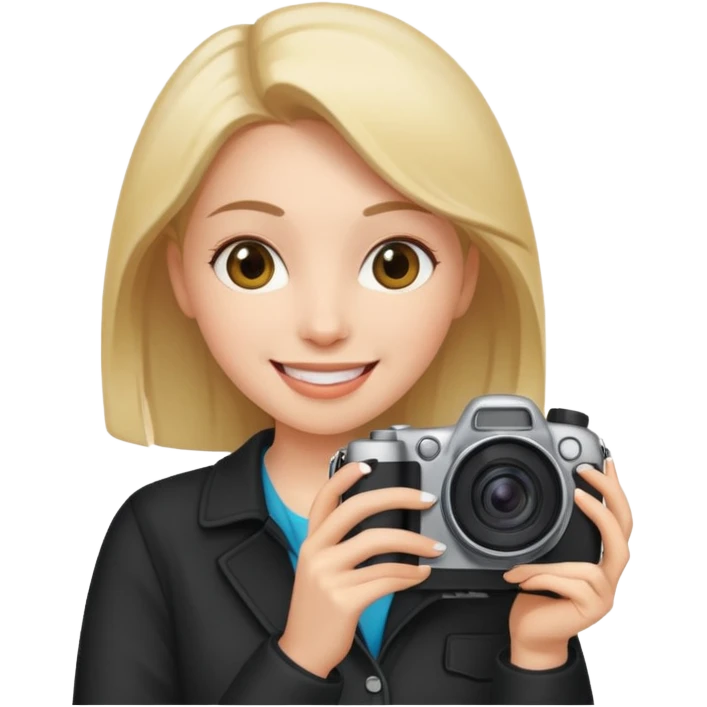 women with digicam emoji
