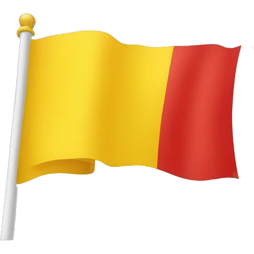Un drapeau rouge et jaune  emoji