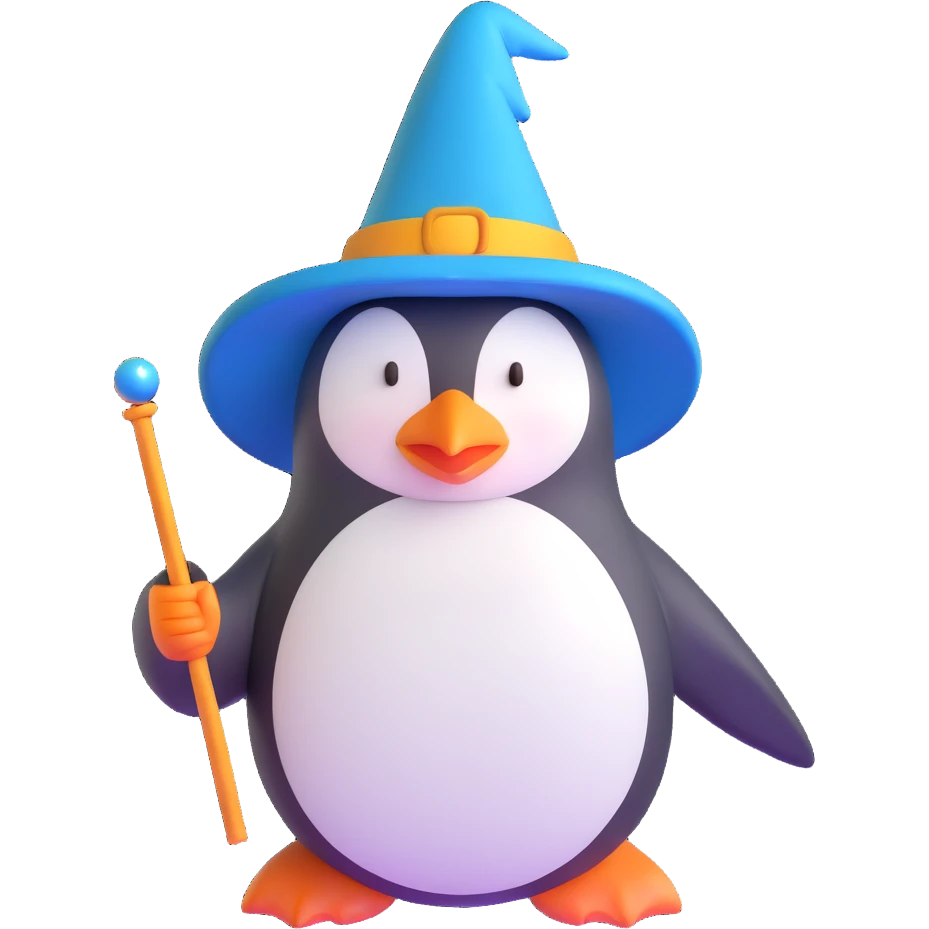 penguin wizard emoji