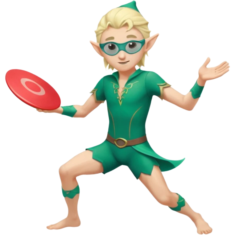 elf male legolas launching a frisbee woven from pure sunlight, wearing sporty teal swim shorts and performance sunglasses, pointy ears, centered emoji emoji