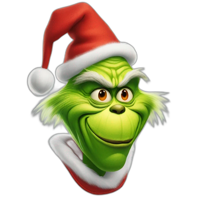 The grinch clown emoji