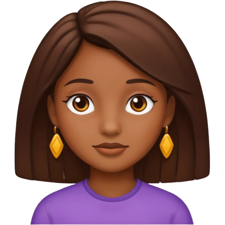 A girl with brow emoji