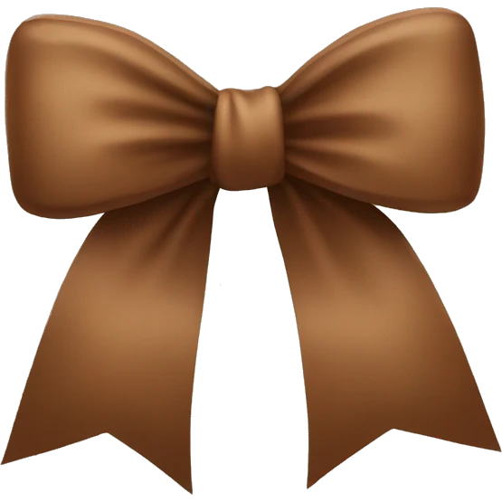 Christmas brown bow emoji