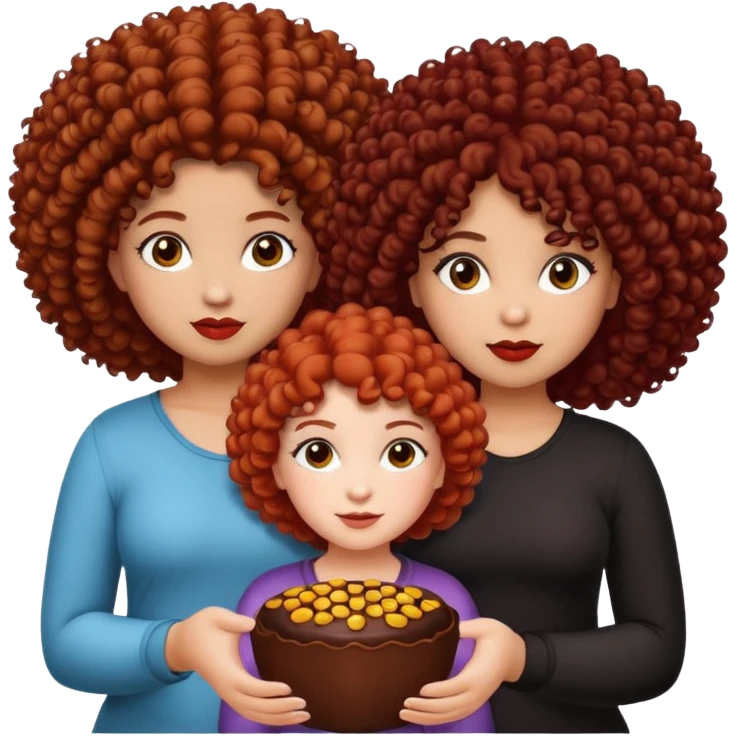 3 chicas.Una gordita rizada de color tigreñit claro oscuro, una coloradita faquita con el pelo pintado de color chocolate, una negrita de pelo afro, que todas sean bonitas plis. emoji