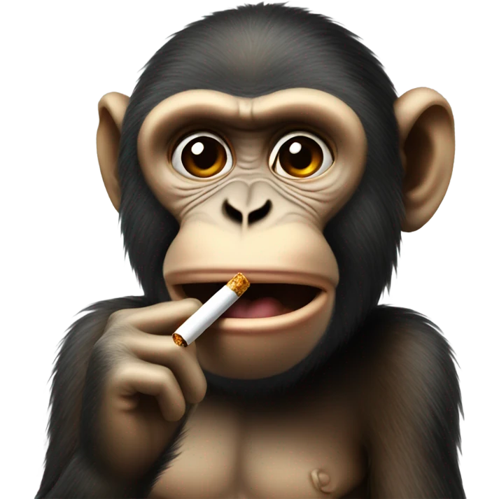 Monkey smoking a cigarette  emoji