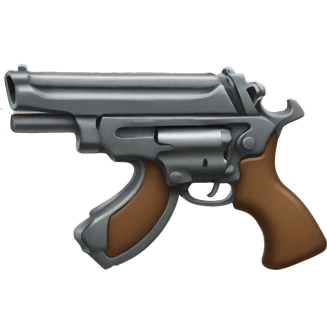 a stylized gun in cartoon mode emoji