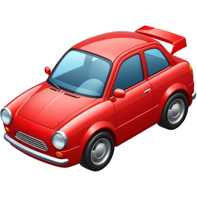 CARRO ROJO  EN DIAGONAL emoji