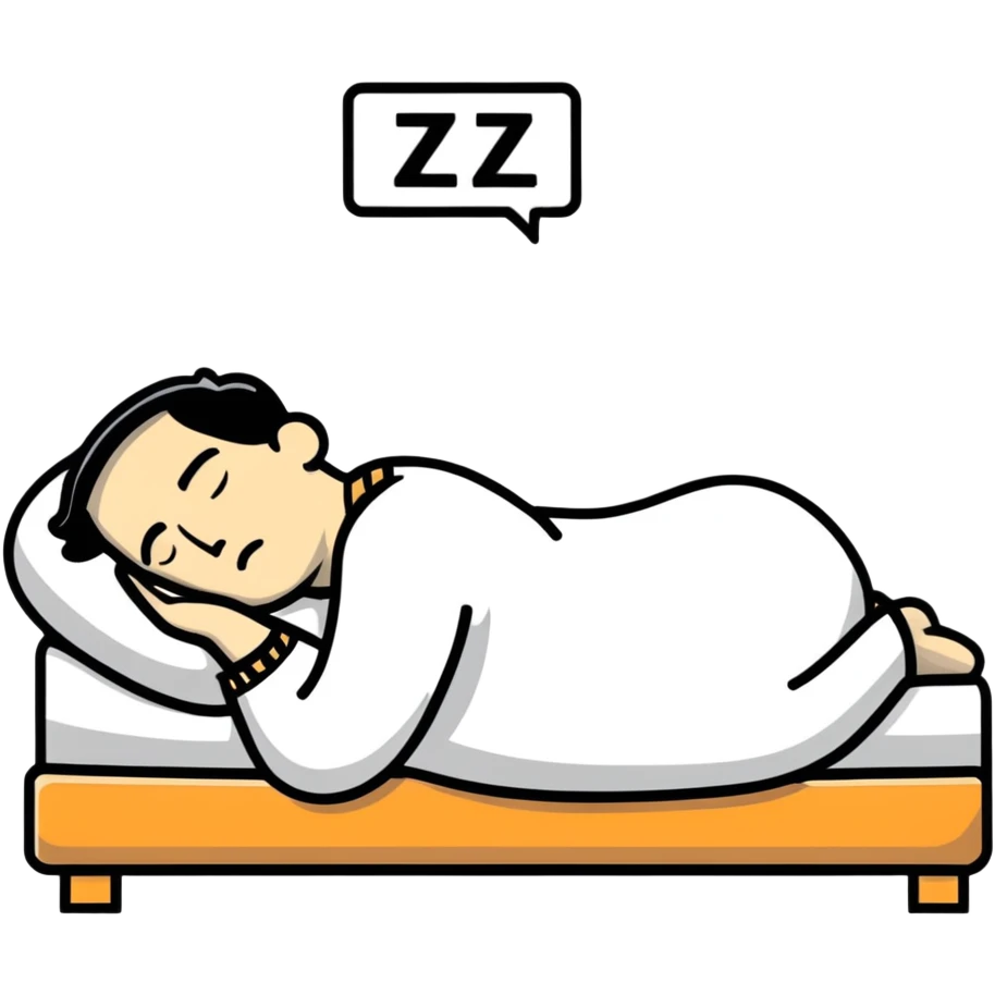 sleeping man with ZZZ symbols emoji