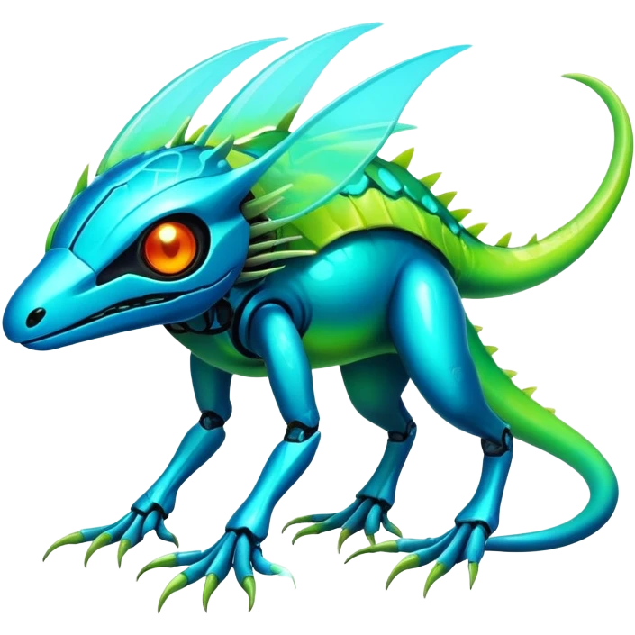  exotic tropical cyber-Fakémon-Vernid-creature emoji