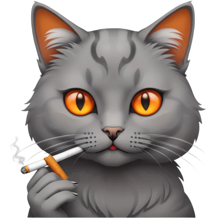 Cat smoking a cigarette  emoji
