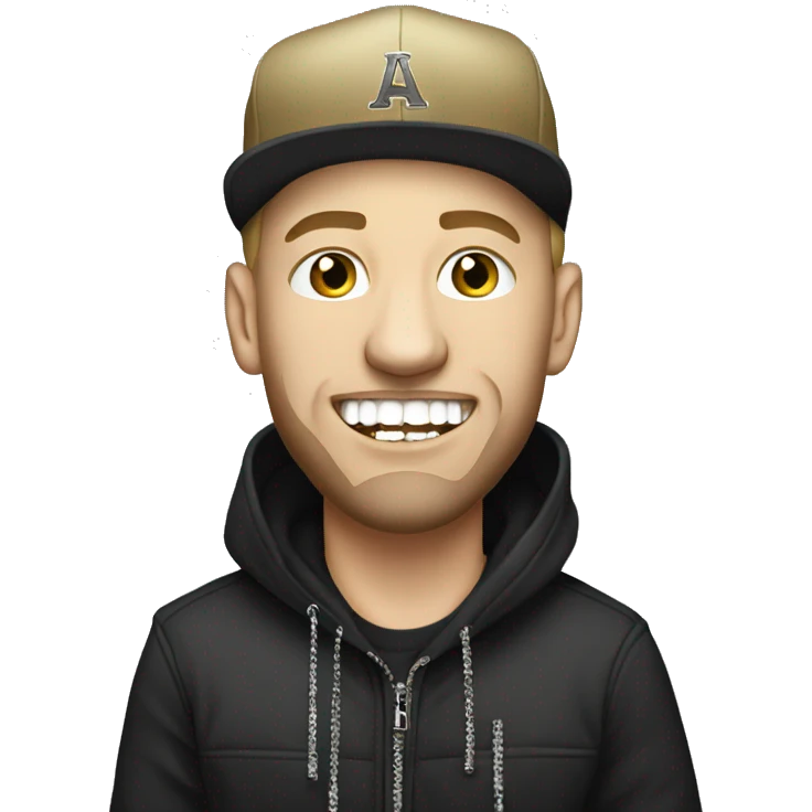 caucasian rapper with diamond teeth emoji