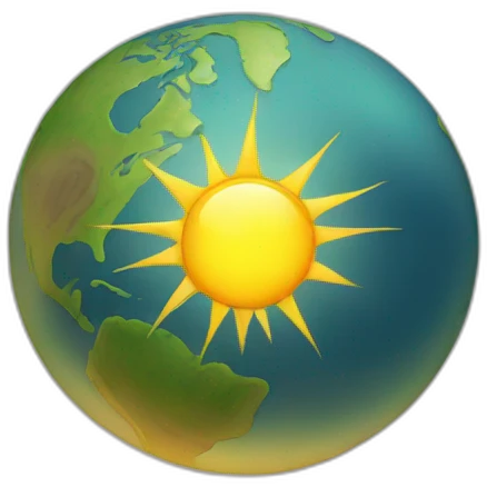 Sunshine earth emoji