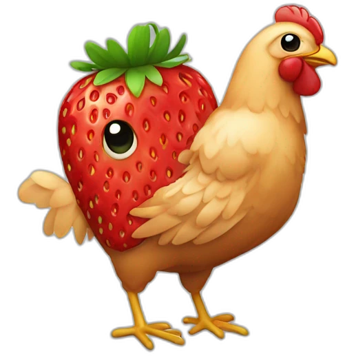 stawberry chicken emoji