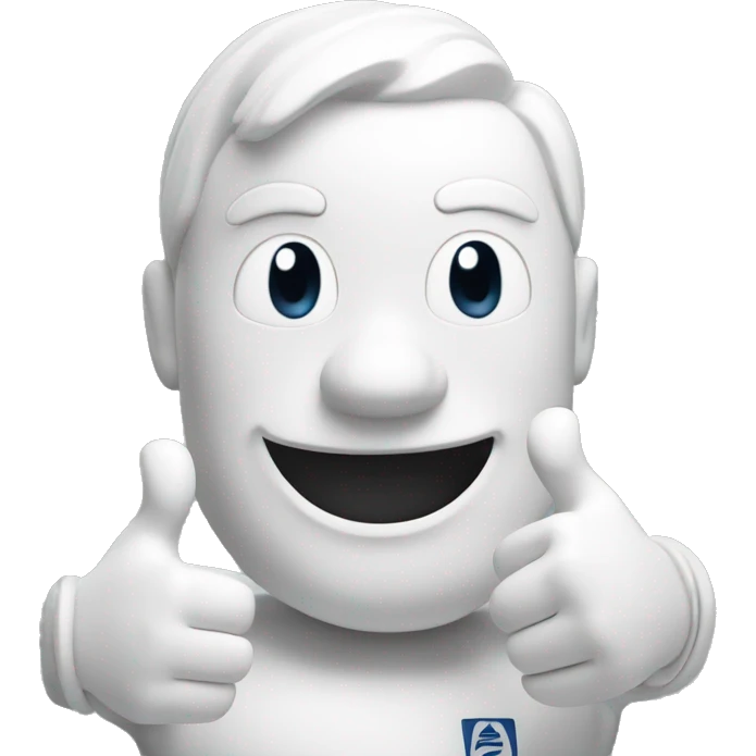 white michelin character, thumbs up emoji