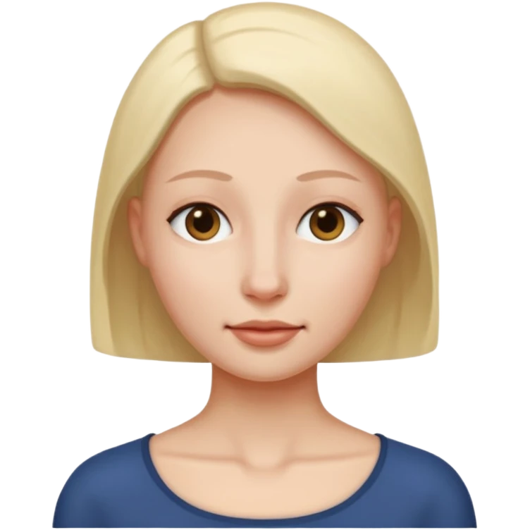 sugeneruok moters galva be akiu ir burnos be noses ir plauku emoji