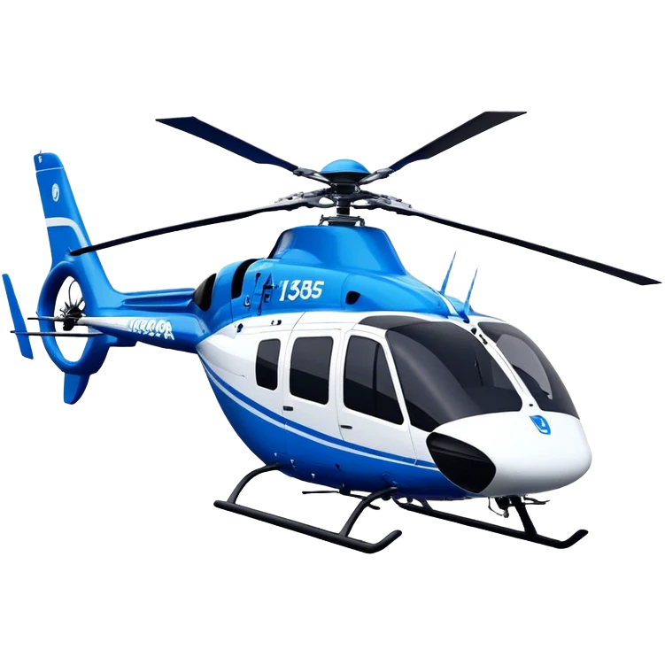 Eurocopter EC135 - Airbus Helicopters (Model Year: 2020) (Iconic colour: Blue and white) emoji