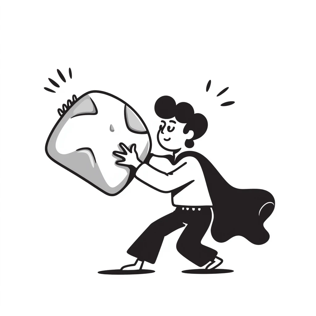 Superhuman with super strength lifting heavy objects emoji