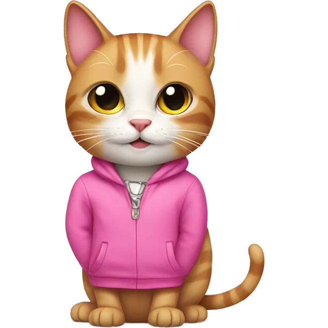 cat with pink clothes emoji