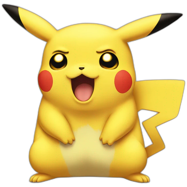 Pikachu crying emoji