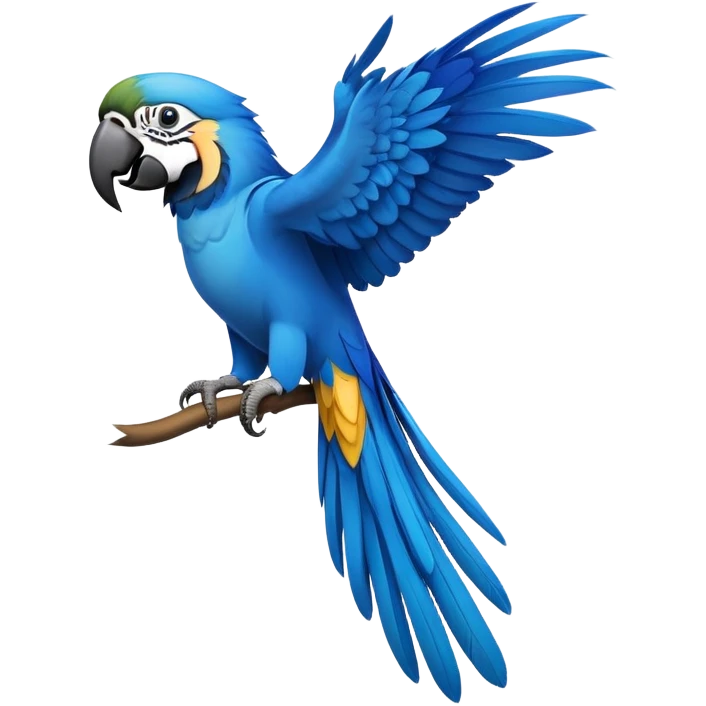 Blue macaw emoji