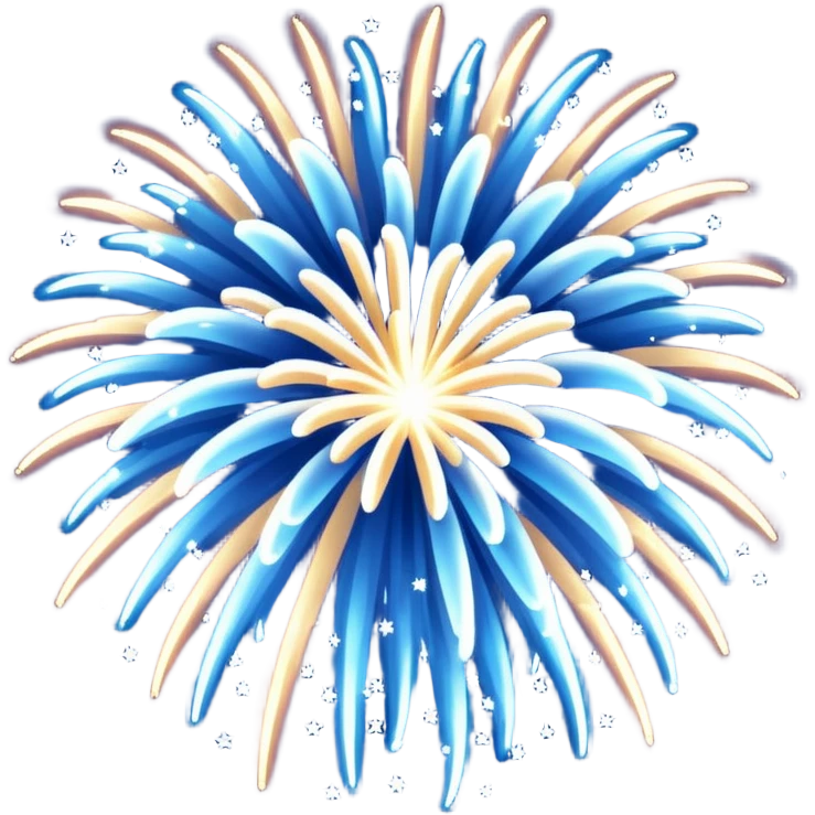 blue firework emoji