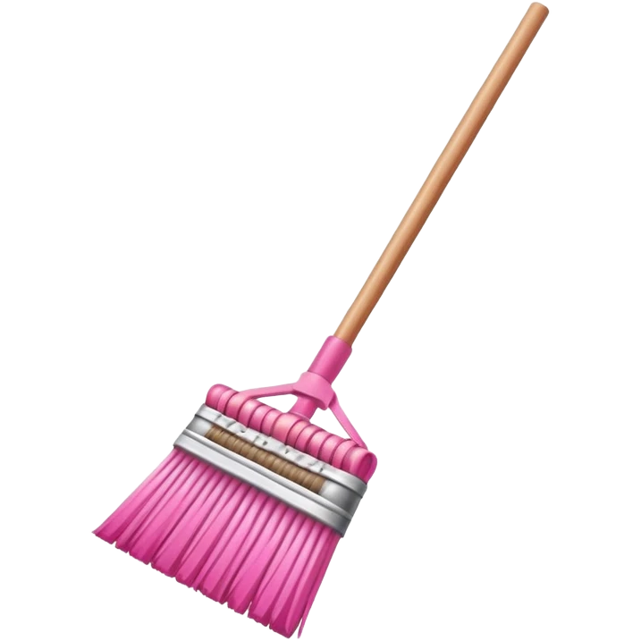 Pink broom emoji