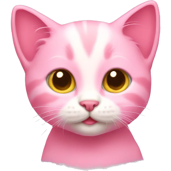 Pink kitten emoji
