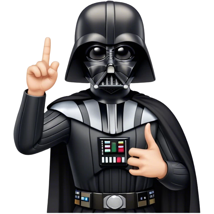 Darth vader giving middle finger emoji