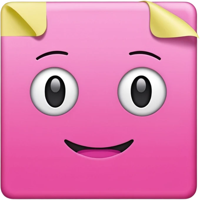 pink post-it note emoji