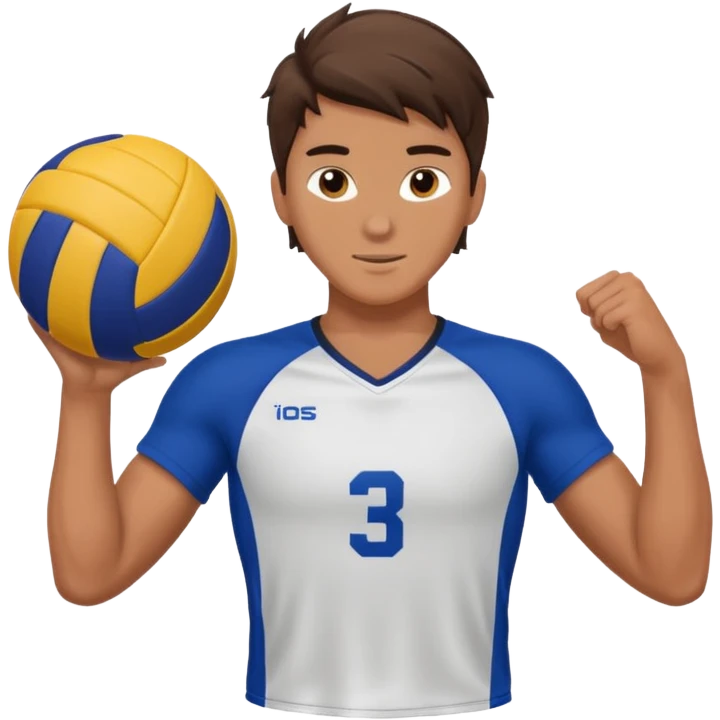 volleyball player boy brunet emoji