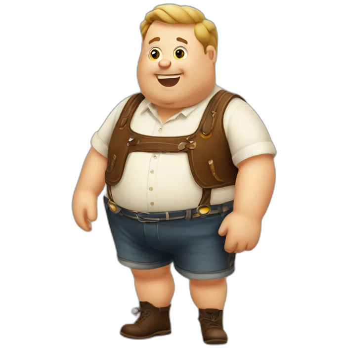 chubby guy drunk at oktoberfest emoji