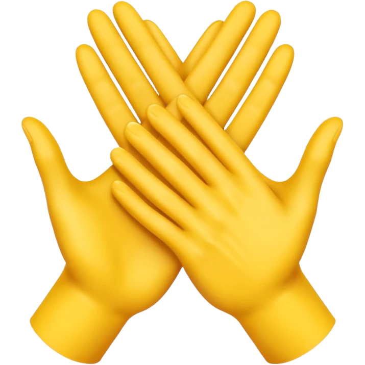 two yellow hands crossed in an X shape emoji