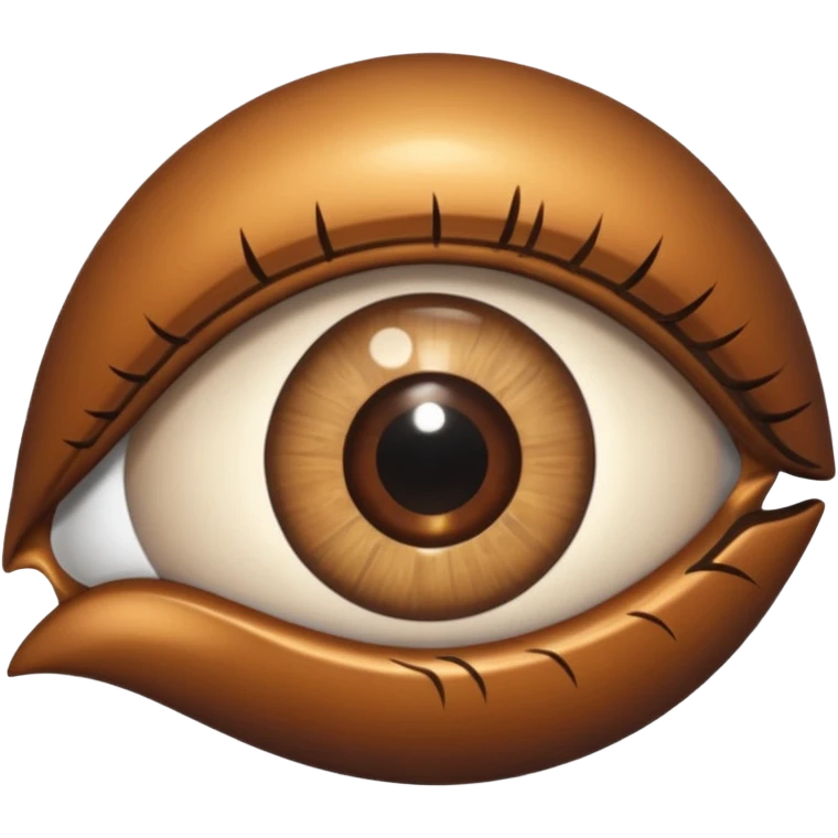 eye looking at a bent shape emoji