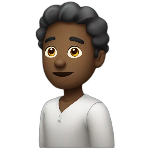black man shrugging emoji