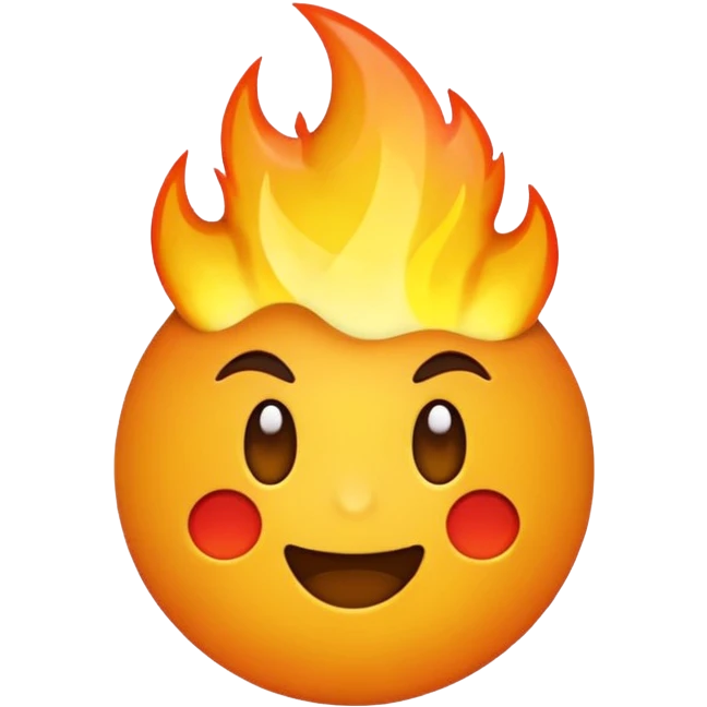 a chill emoji half fire emoji