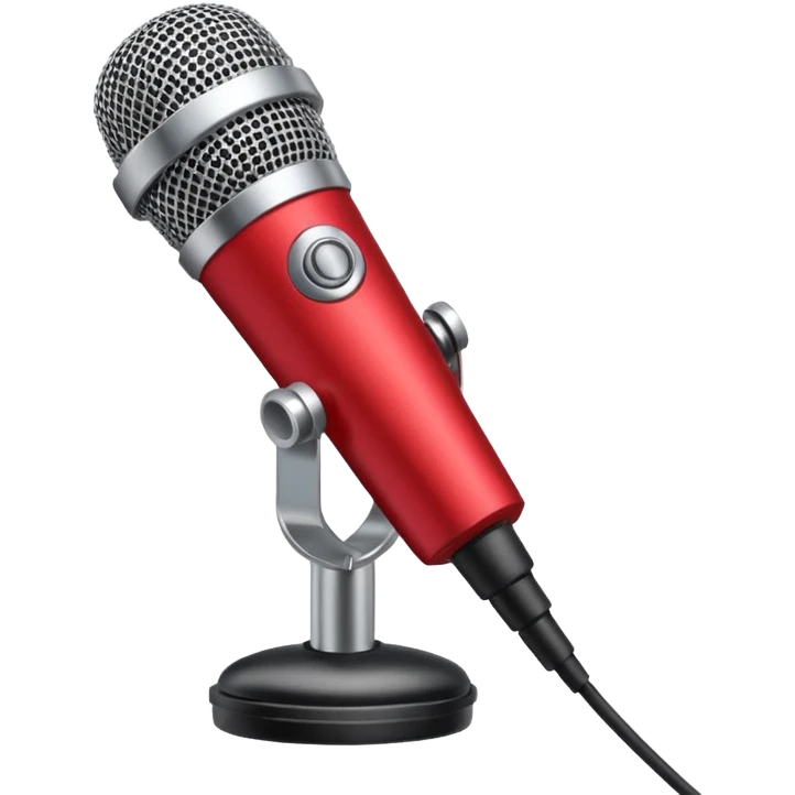 a real red microphone emoji