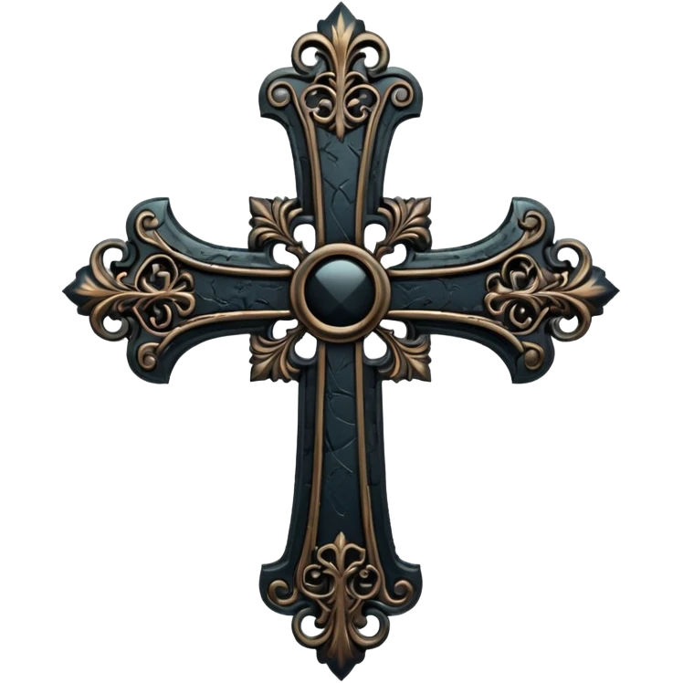 goth cross emoji